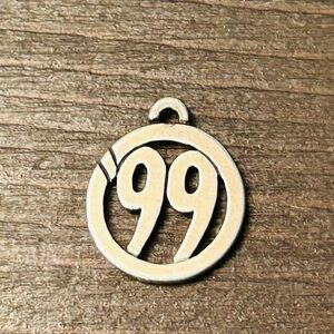 Retired James Avery Sterling silver  number 99 charm
